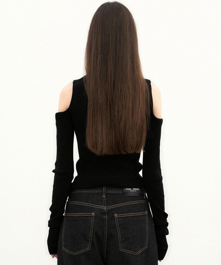 Nigaennikol Nicole Warmer Ribbed Off Shoulder Knit_6 Color