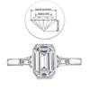 Silver 925 Cut Created Moissanite Engagement Wedding Ring for Women Jewelry