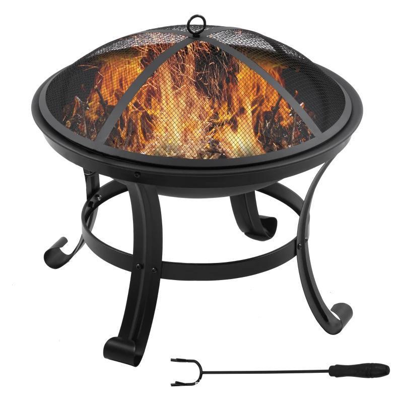 European & American Multifunctional Retro Wrought Iron Fire Pit and Barbecue Grill  