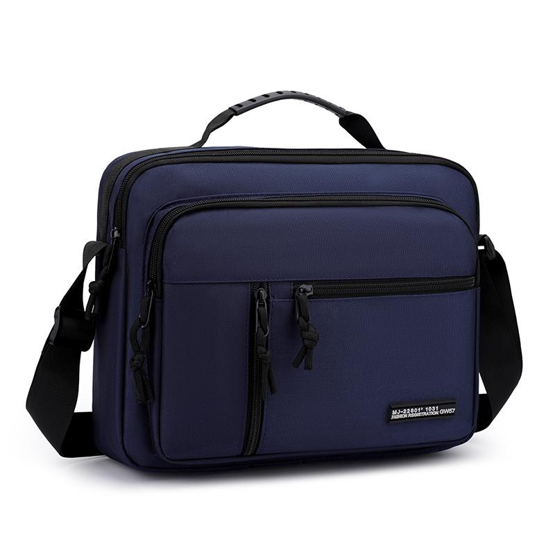 Men's Large Capacity Waterproof Shoulder Bag – Wear-Resistant Crossbody Messenger with Multi-Pockets for Business