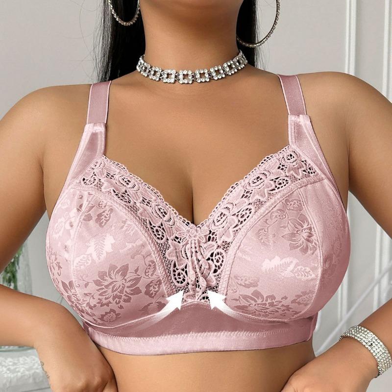 Women S Plus Size Minimizer Bra Shiny Pattern Pure Desire Lace Lingerie