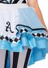 LEG AVENUE Psychedelic Alice Apron Dress with Choker and Headset Size Small Costume, Blue/Black, Women's,