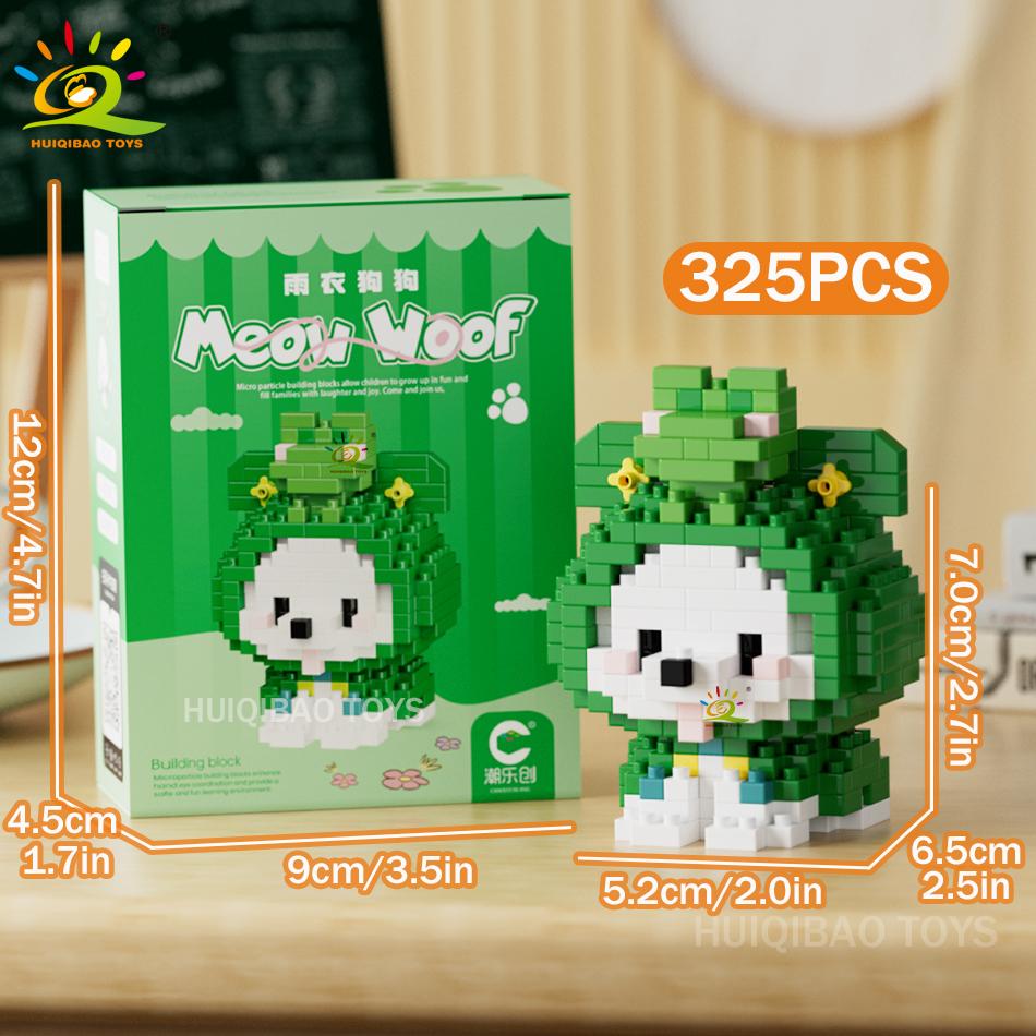 MINI Working Cat Pet Dog Micro Model Building Block Set Kids City Cartoon Animal Diamond Bricks Educational Toys Adult