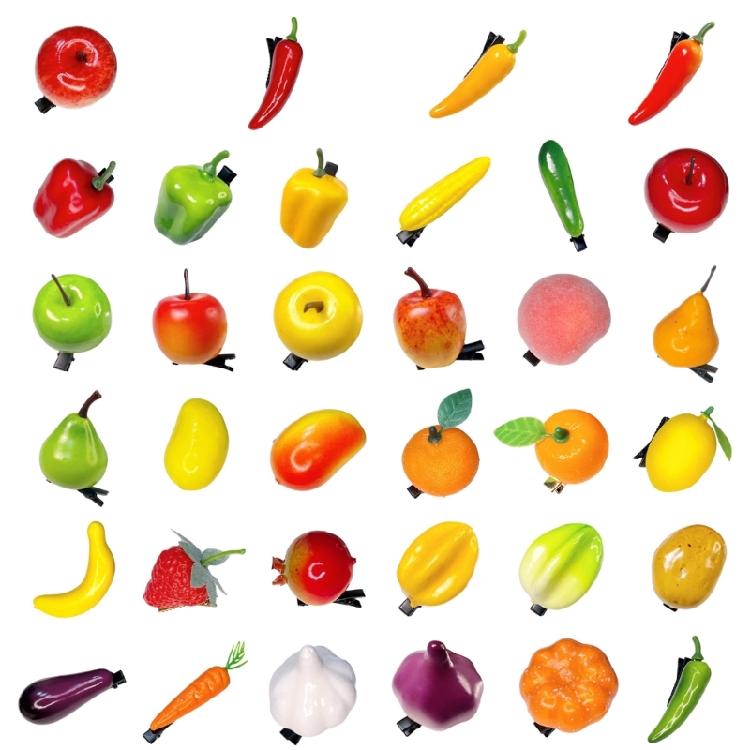 Unique And Practical Resin Hair Clip Shaped Like Fruits And Vegetables Hairpin Suitable For Girls' Everyday Styling