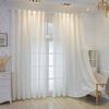 Classic Jacquard Sheer Curtains, Grommet Top, Machine Washable, Decorative Arts Theme, Unlined Clear Voile for Bedroom, Living Room, Room Divider