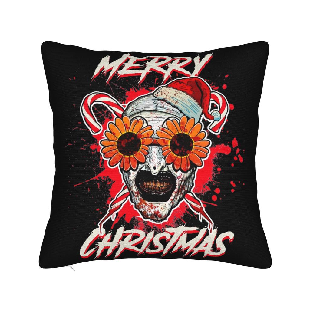 Terrifier Horror Movie Pillowcase Soft Polyester Cushion Cover Gift  Pillow Case Cover Home Zipper 45X45cm