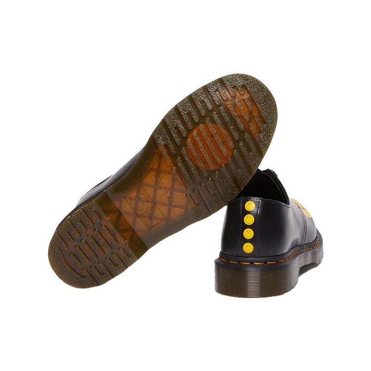 DR. Martens 1461 Leder Runde Zehenpartie Schnürschuhe Freizeitschuhe Damenschuhe Schwarz Gelb 31390005