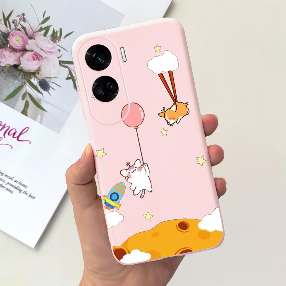 For Funda Honor 90 Lite Case Honor 100 Pro Honor100 5G Back Cover Astronaue Cow Pattern Etui Soft Silicone Huawei Honor90 Lite