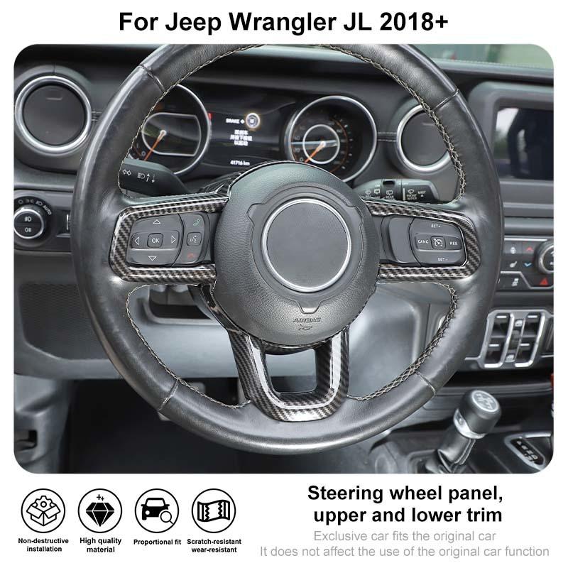   Autocolante decorative de bază pentru panoul de volan pentru Jeep Wrangler JL pentru JT Gladiator 2018 Up Accesorii de interior auto