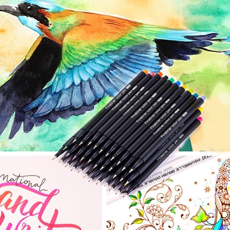Multicolored Gel Pen Assorted Color Journaling Pen Colorful Drawing Pen 0.4MM Needle Tip for Writing Journaling Noting