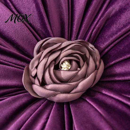 Stuffed Flower Shaped Pillow Round Throw Pillow, 16 Inch Decorative Cushion, Soft for Living Room Shape Sofa Couch Bed Chair Velvet Pillows