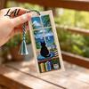 Embroidered Book Page Marker Seasonal Cat Cross-Stitch Bookmark Four Seasons Black Bookmark