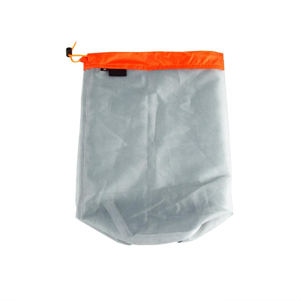 Ultralight Mesh Drawstring Sack Outdoor Travel Hiking Camping Stuff Storage Bag(Black XXL)