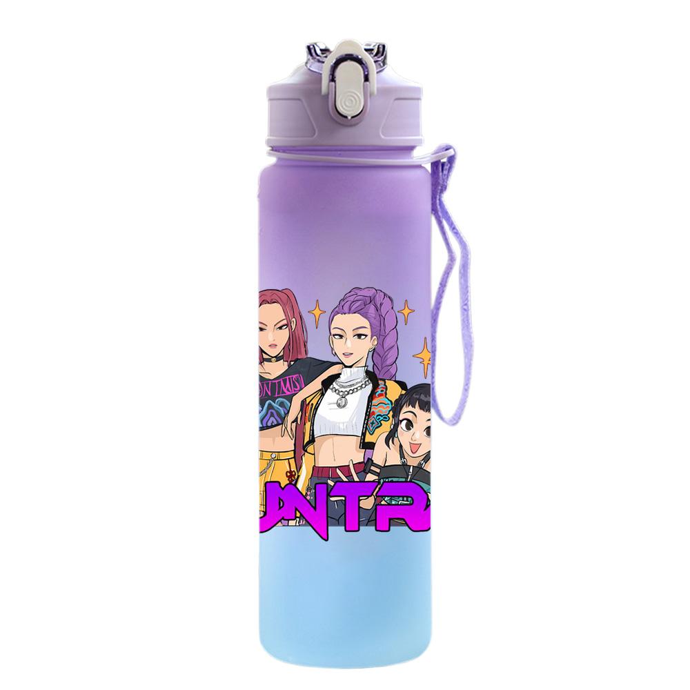 750ml Wasserflasche K-Pop Demon Hunters Bedruckt Große Kapazität Trinkbecher Tragbar Outdoor Sport Wasserbecher Kinder Kinder Geschenk