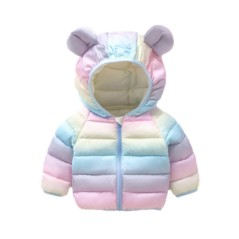 Kinder Kapuzenjacke mit Baumwollfutter - Warmer Cartoon-Print für Jungen & Mädchen im Herbst/Winter