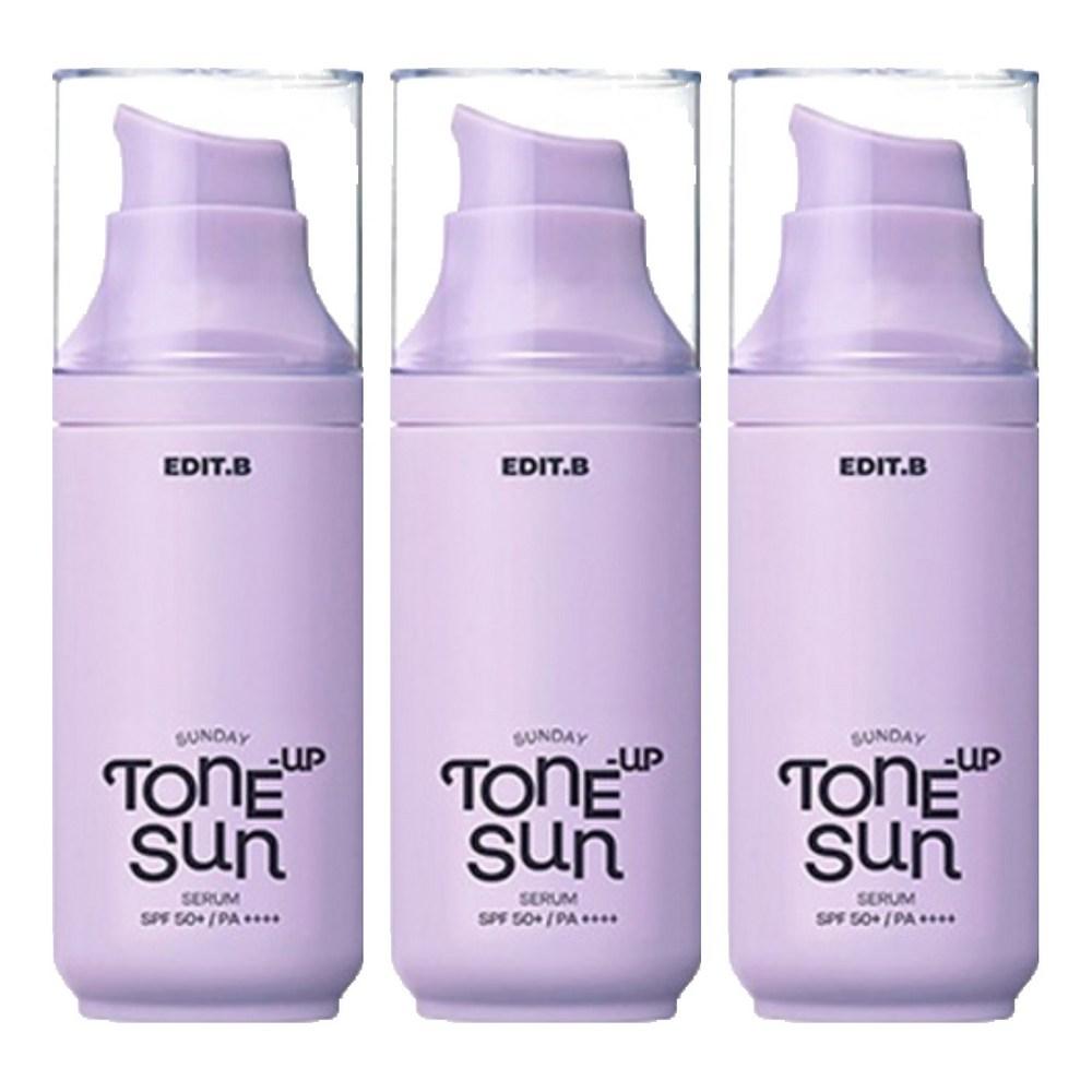 Edit B Sunday Tone-Up Sun Serum SPF50+ PA++++ 55ml 3 Pcs