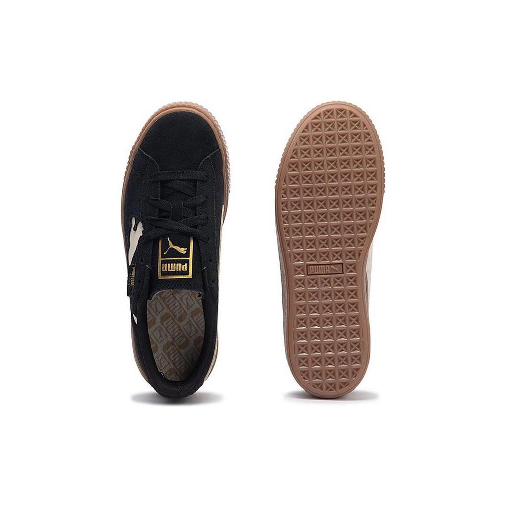 New PUMA Suede Platform Cutout 'Black White Brown' Women's 397233-01