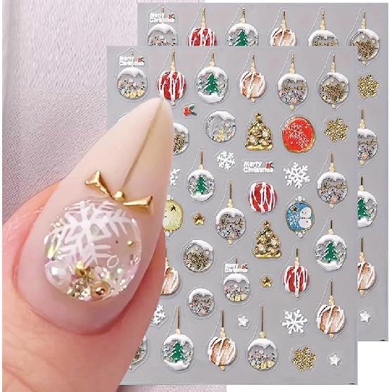 Geprägte Herbst-Nagelkunst-Sticker, 5D Thanksgiving-Tag Nagel-Aufkleber, Selbstklebende Ahornblätter für DIY Herbst-Nagelzubehör Dekoration(5 Blätter)