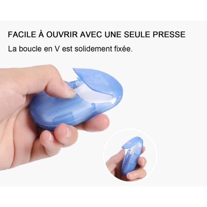 Feuilles de Savon Jetables, 10x Boîtes à Savon Portable pour Quotidienne, Randonnée, Voyage, Autres Activités en Plein Air - 200pcs