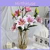 Artificial Lily 2head Home Decor Arrangement With Elegant Design For Living Room And Wedding Use