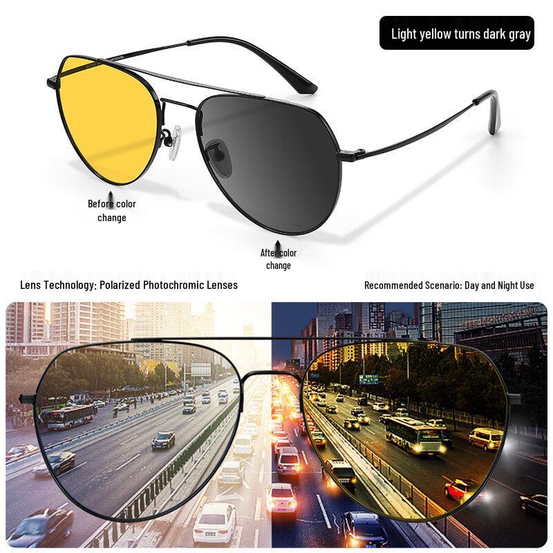 Pulais Pilot Photochromic Polarized Driving Sunglasses