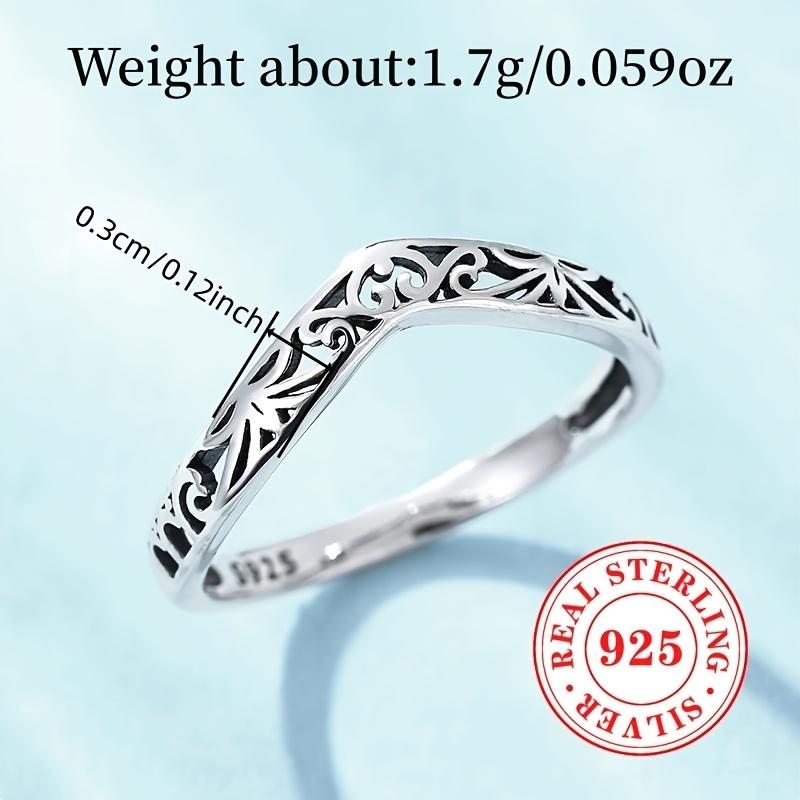 Vintage 925 Sterling Silver Rings for Women Carved Pattern Hollow Out Finger Accessory Exquisite Punk Party Jewelry Gifts