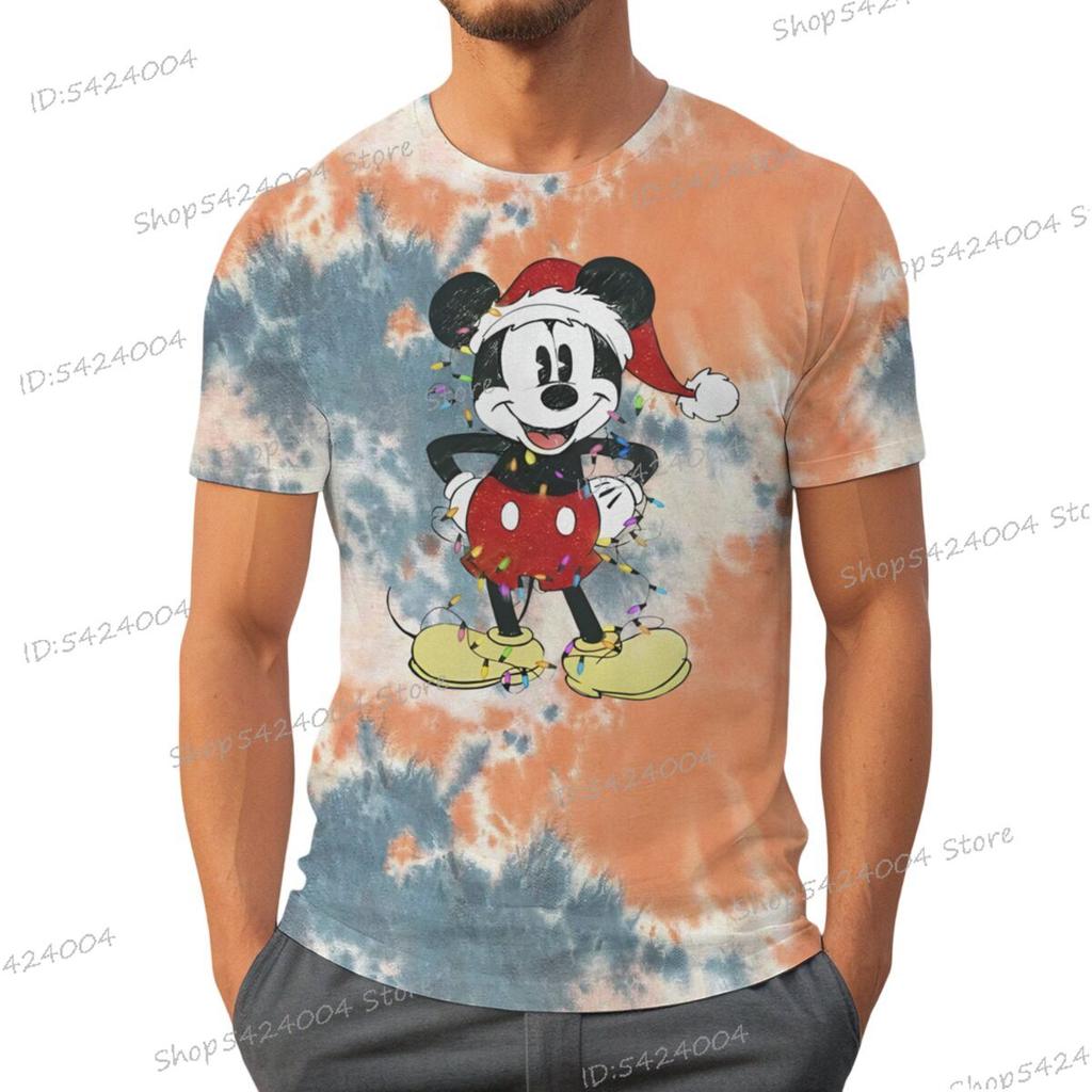 Women Men Mickey Minnie Christmas Shirt Cartoon Graphic Merry Christmas Couple Matching Tshirts
