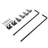 2 Set Gate Ground Latch 18 Inch Rain Proof Black Powder Coating Carbon Steel Drop Rod Gate Stopper