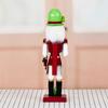 Solid Wood Nutcrackers Figure 36CM Tall For Holiday Wine Decors Christmas Tabletop Shelf Display And Collectible Art