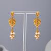Elegant Drop Earrings Dangle Earrings Foliage Eardrops Creative Pears Gold Leaf Charm  Women