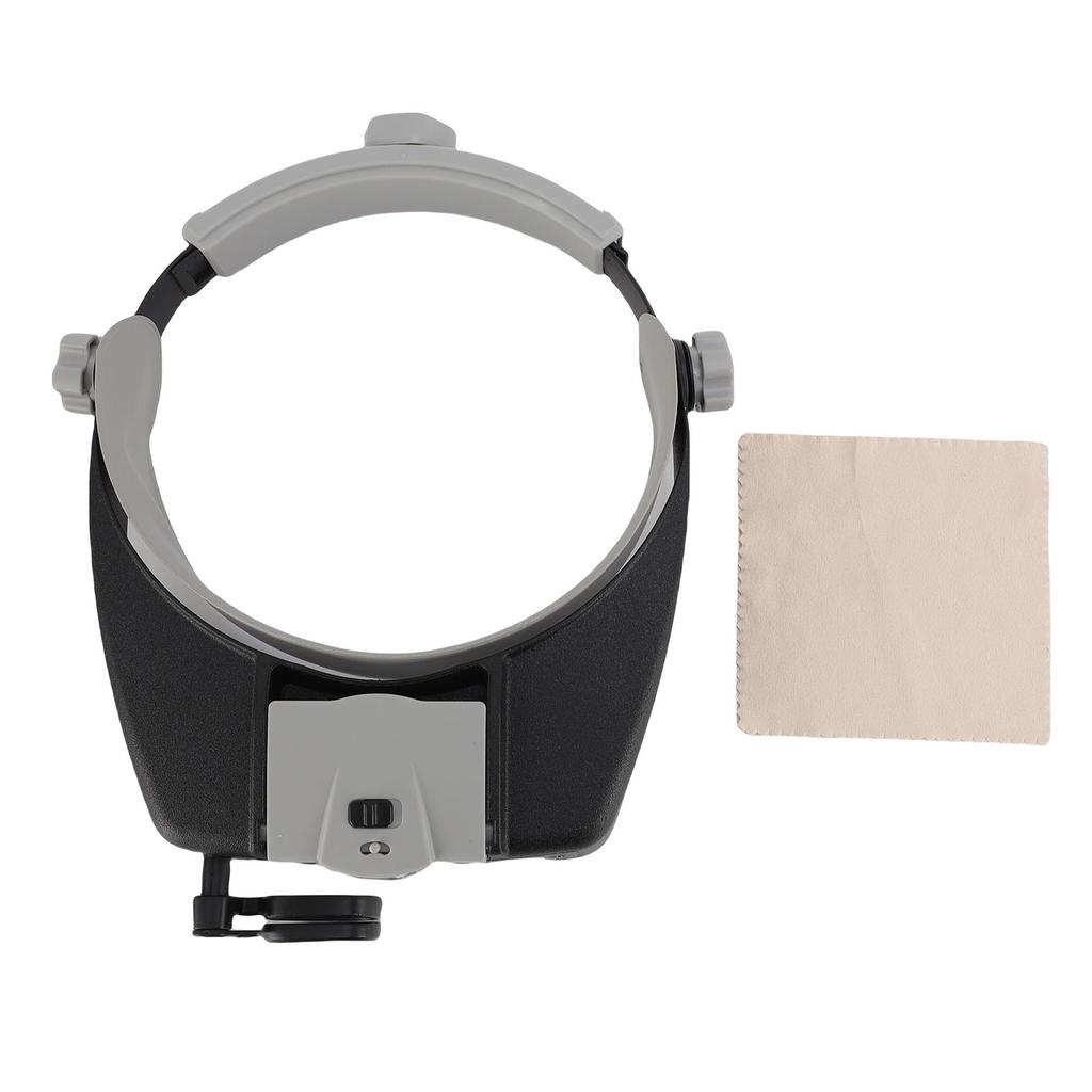2 LED Head Mounted Magnifier Adjustable Magnifying Glass with Light for Hobbies Crafts Watch Repairs