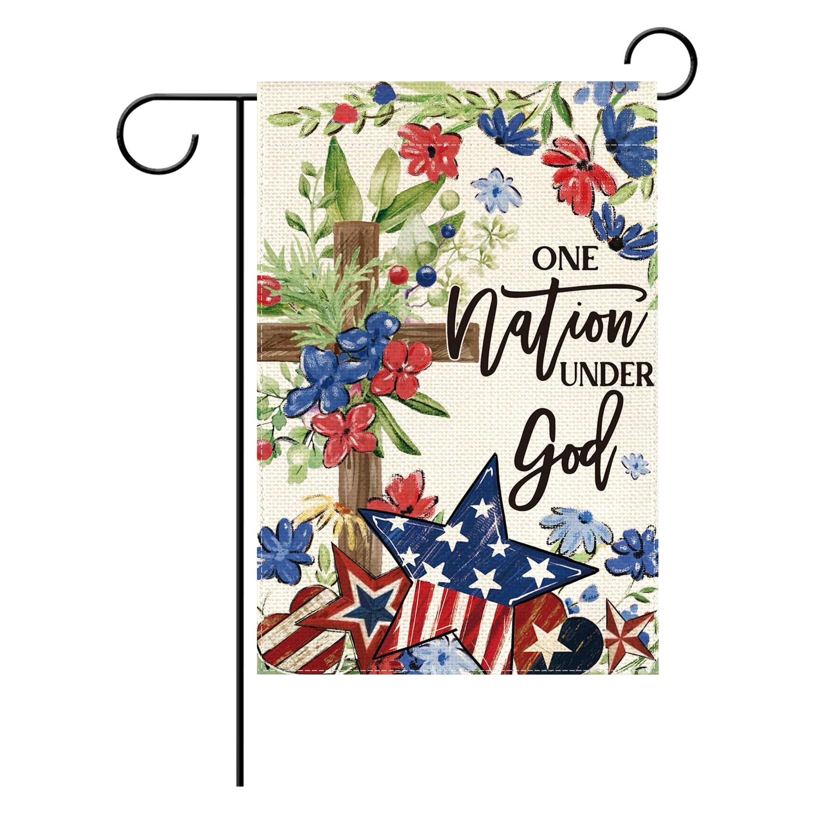 

Садовий прапор 12x18 дюймів Двосторонній Вуличний Двір Зовнішня прикраса One Size