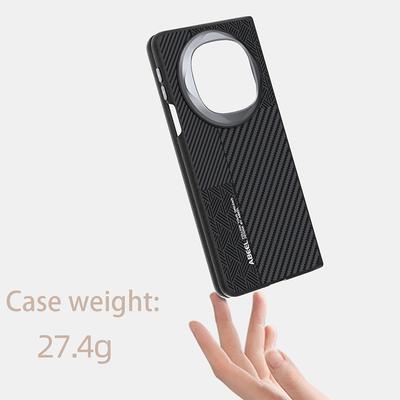 For Huawei Mate X6 Carbon Fiber Case Slim Magsafe Magnetic Wireless Charger Flip Foldable Case Alloy Lens Anti-slip Grip Funda
