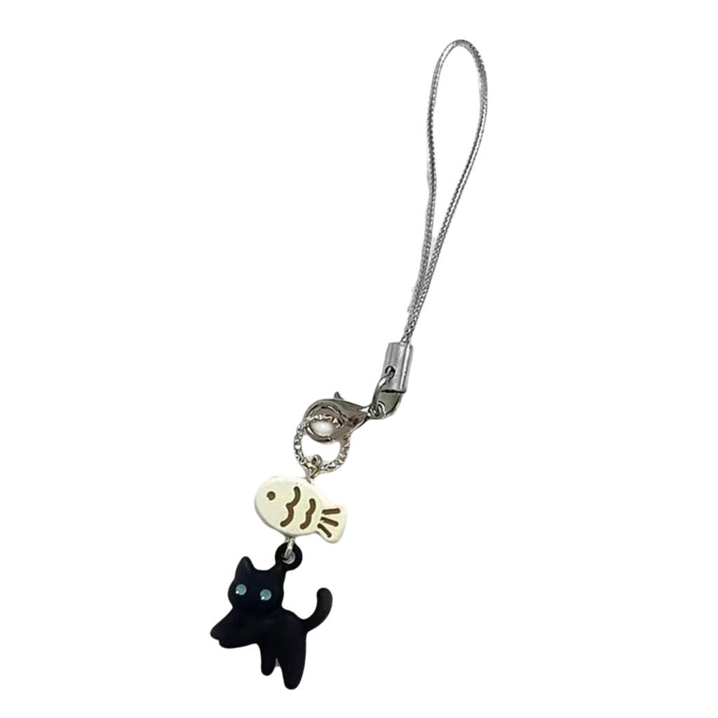 Multipurpose Handmade Beaded Cats Charm Lovely Phone Strap Stylish Accessory Portable for Fashionable Decoration
