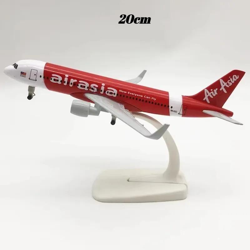 16/20cm Diecast Metal  Air Asia A320 Plane Airplane Model Aircraft Model Toy for Christmas Gift Collection
