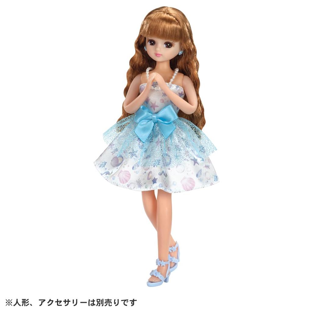TAKARA TOMY Licca-chan Vestido LW-02 Vestido de Festa Marítima Brinquedo de Fantasia para Brincar de Faz de Conta para Maiores de 3 Anos