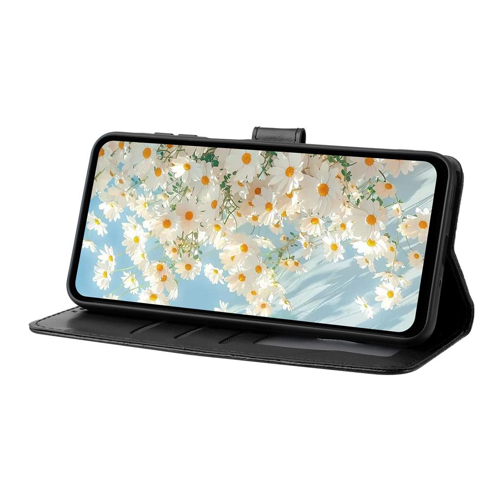 For iPhone 16e Leather Case Daisy Imprint Wallet Stand Phone Protective Cover