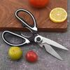 Multifunctional Kitchen Scissors: Stainless Steel Bone Cutter, Meat and Fish Scraper, Bottle Opener