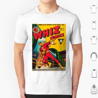 Whiz Comics 25 T Shirt 6xl Cotton Cool Tee Shazam Captain Golden Age Comics Superhero Retro 1940s Vintage Classic Old Graphic