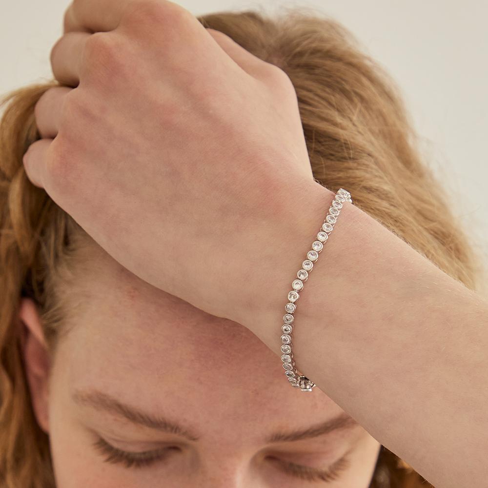 Lunne Silver 925 Full Bezel Tennis Bracelet #Lsb26