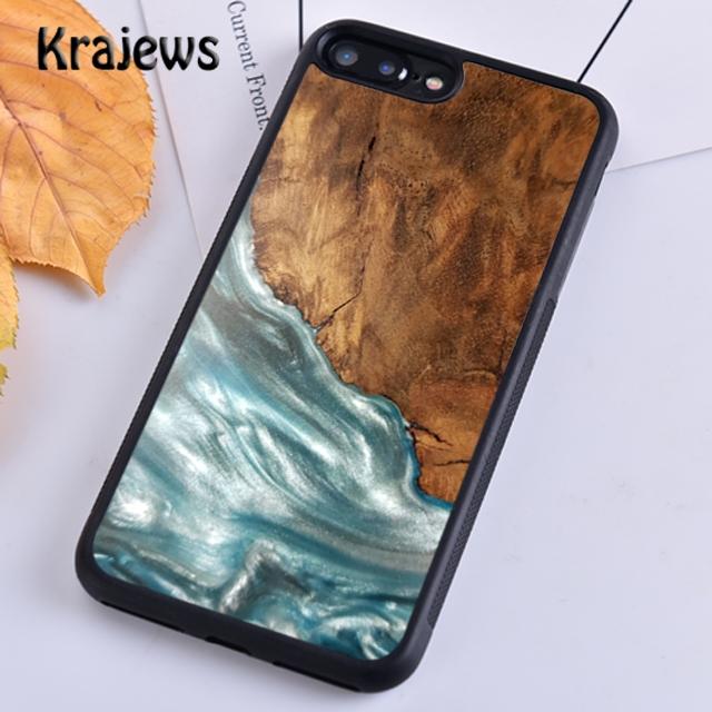 Traveler Protective Wood Resin For iPhone 17 Air 16 Phone Case Cover 15 14 Plus 12 13 Pro Max Coque