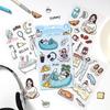 4pcs/1lot Kawaii Stationery Stickers Beautiful Collection Book Collection Diary Decorative Stickers Scrapbooking Craft Stickers