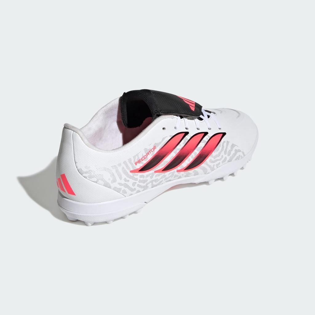 adidas PREDATOR CLUB Fold-Over Tongue Turf Football Boots IH2113 Unisex Performance Sports Shoes Cloud White / Solar Turbo / Core Black