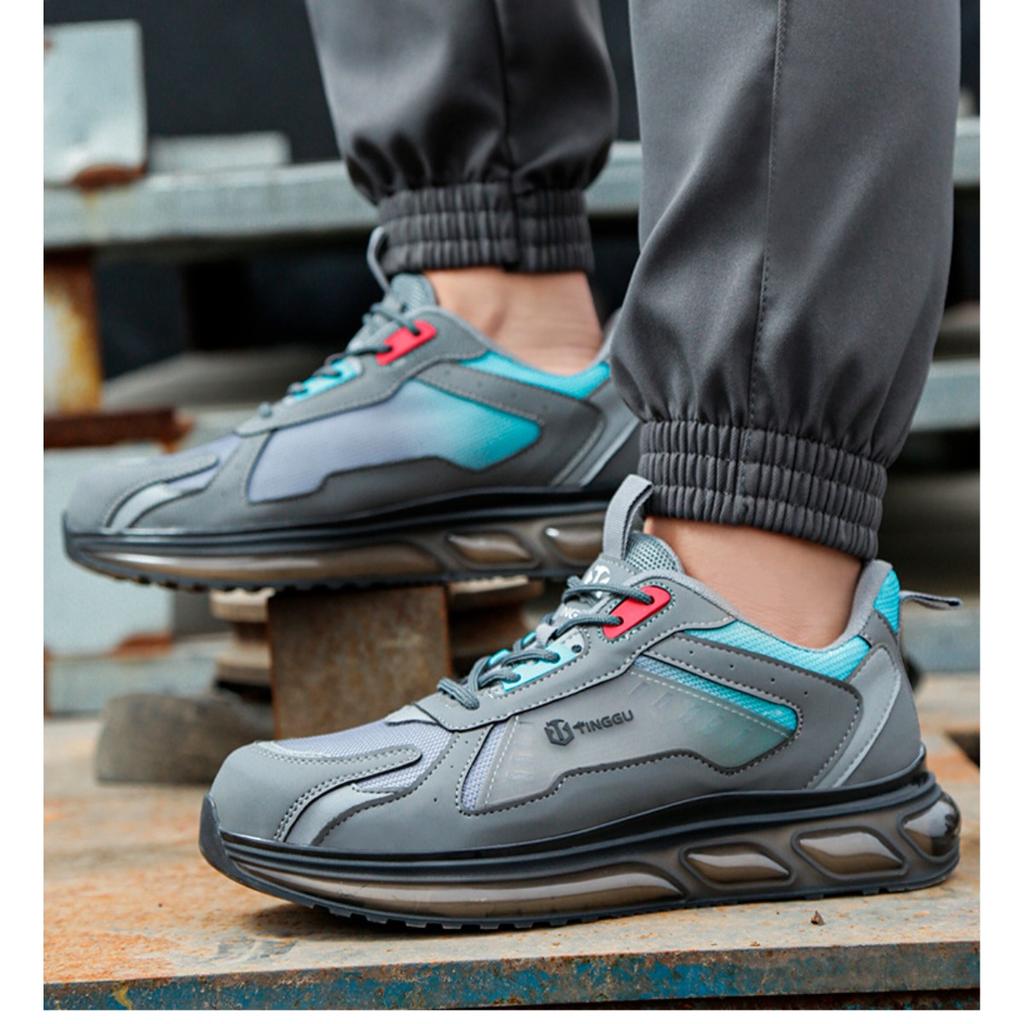Arbeitsversicherungsschuhe Herren, Anti-Quetsch Anti-Durchstich Stahlkappenschuhe, Rutschfest Geruchshemmend Baustelle Arbeitssicherheitsschuhe Damen