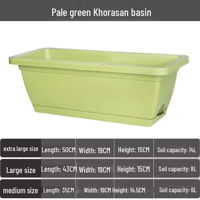 KEYSHEEL Rectangular Plastic Hanging Planter with Tray