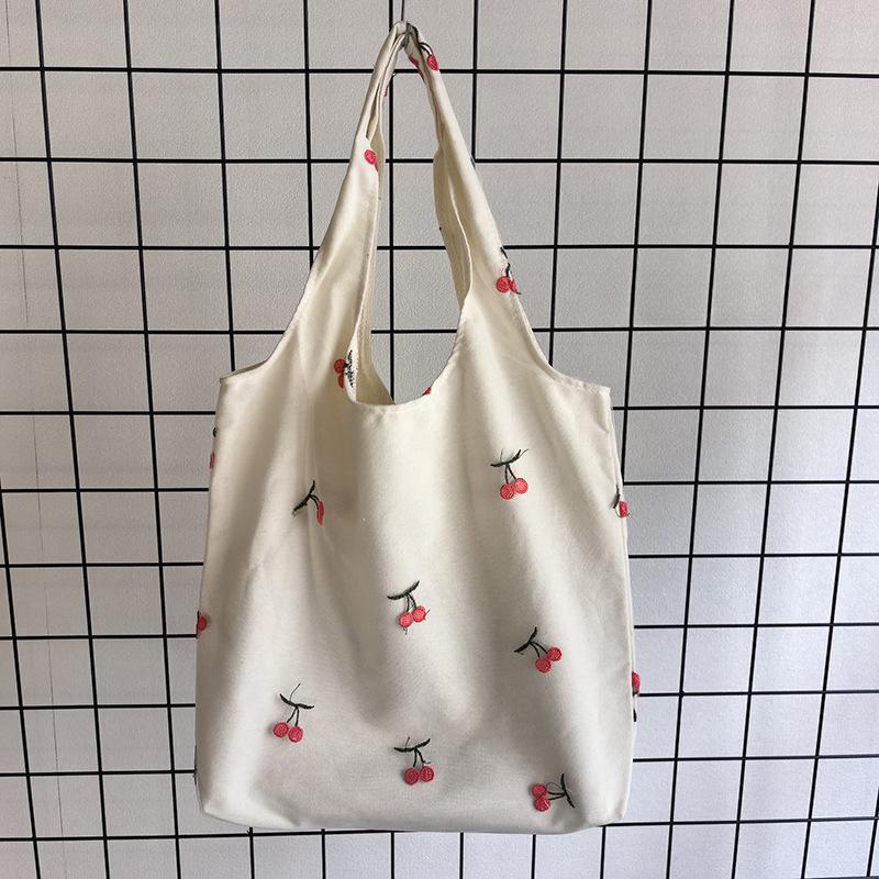 Geantă cu dantelă din pânză fluture brodate Geantă de umăr versatilă de mare capacitate