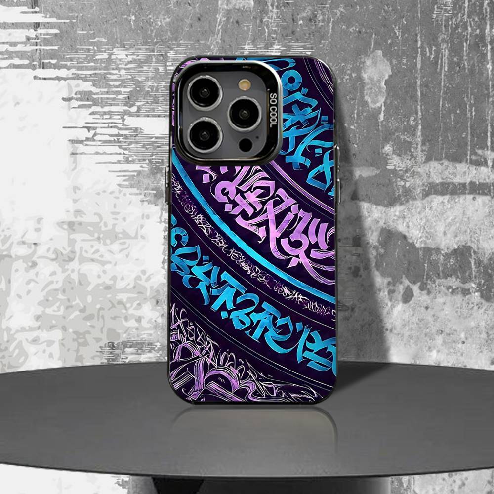 Art Phone Case For iPhone 16,15,14,13,12,11,Pro,XS,Max,Plus,Mini,SE4,E Black Matte P-Pokras L-Lampas Shockproof Cover