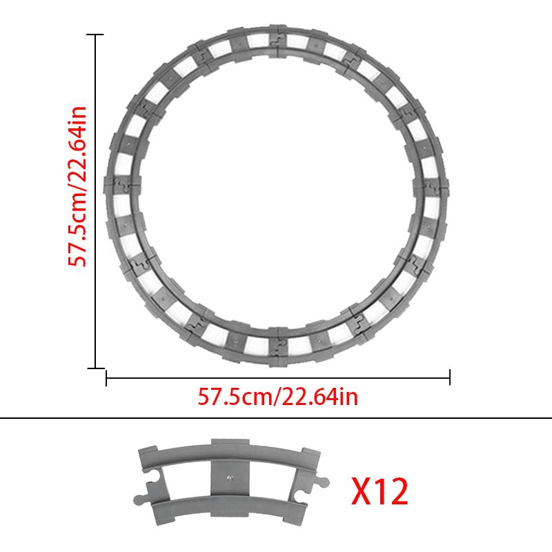 Oversized Size Option Constructing Block Bricks Train Tracks Crossover Parts Switch Straight Curved Duploes Accessories DIY Toy Perfect For Children