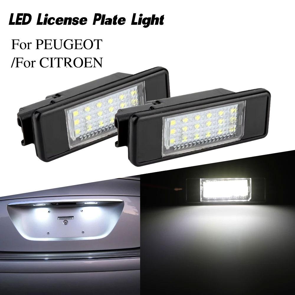 

2PCs Canbus Led Number License Plate Lights Auto Replacement Bulb for C2 C4 C5 DS3 for 106 207 307