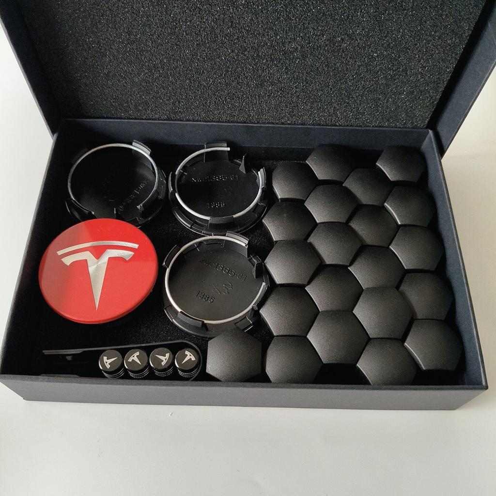29PCS BOX for Tesla Model3 ModelY Juniper Cover Wheel Conversion Kit Car Wheel Hubcap Center Cap andTire Cap Screw Accessories